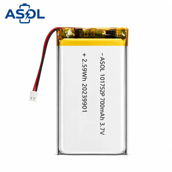 ASOL 101752P 3.7V 700mAh Lithium Polymer Battery Cell
