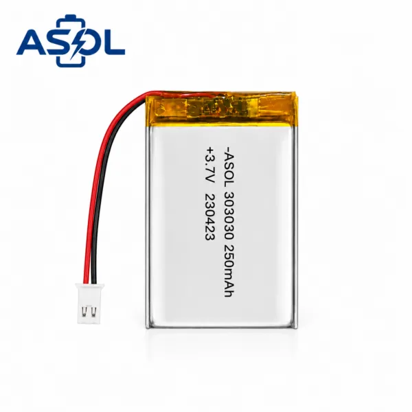 ASOL 303030 3.7V 250mAh Lithium Polymer Battery Cell