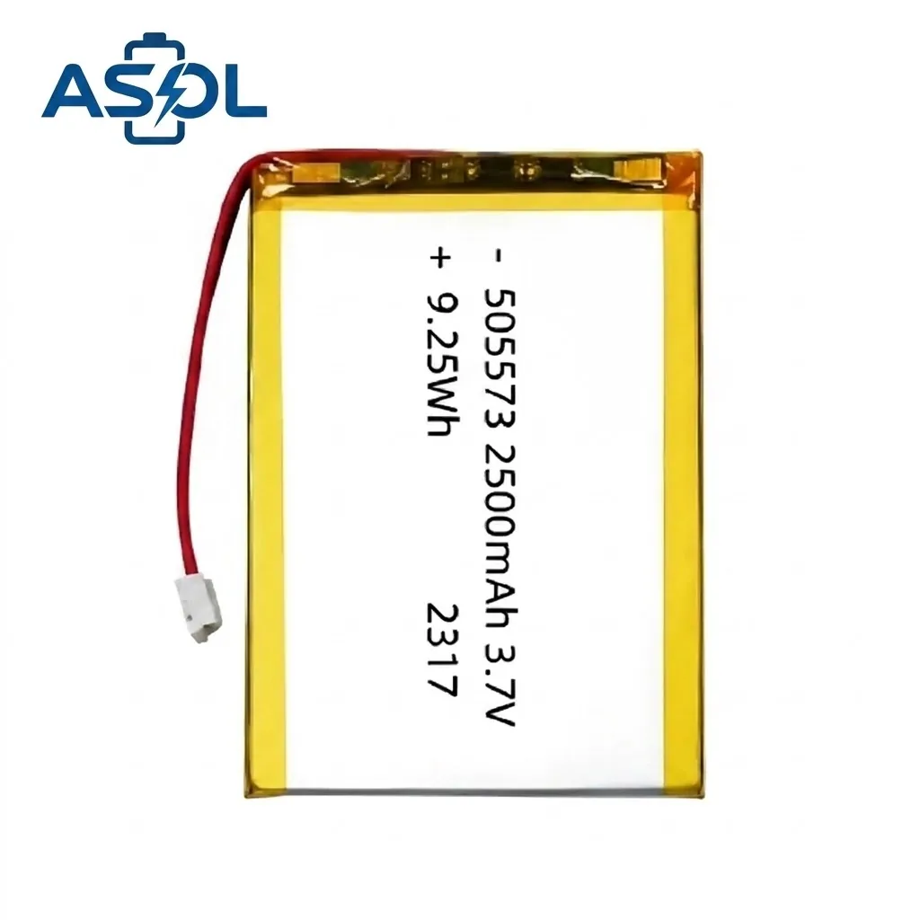 ASOL 505573 3.7V 2500mAh Lithium Polymer Battery Cell