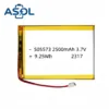 ASOL 505573 3.7V 2500mAh Lithium Polymer Battery Cell