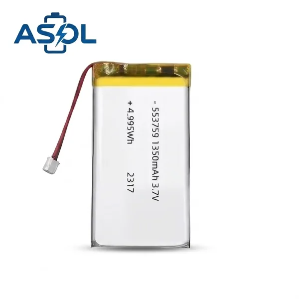 ASOL 553759 3.7V 1350mAh Lithium Polymer Battery Cell