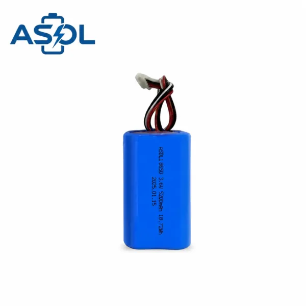 ASOL 18650 1S2P 3.6V 5200mAh Lithium-ion Battery Pack for Automatic Pet Feeders