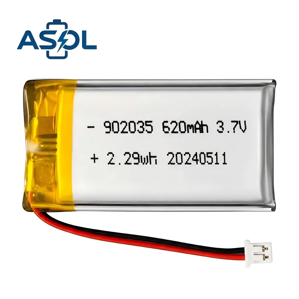 ASOL 902035 3.7V 620mAh Lithium Polymer Battery Cell - Image 2
