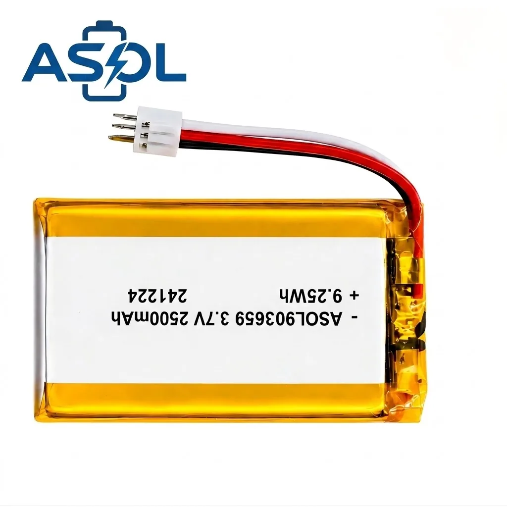ASOL 903659 3.7V 2500mAh Lithium Polymer Battery Cell - Image 3