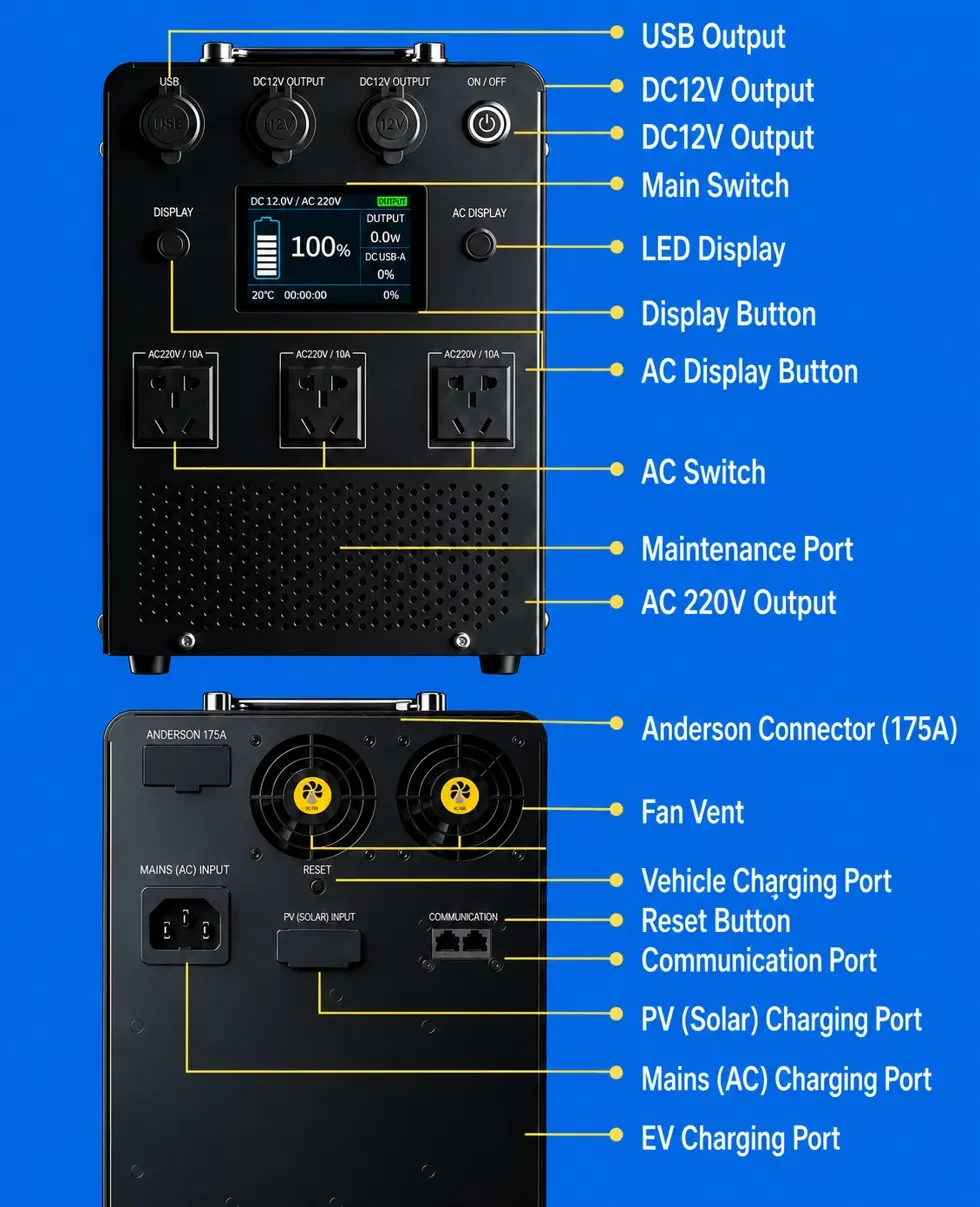 ASOL 4.6kWh complete I/O panel
