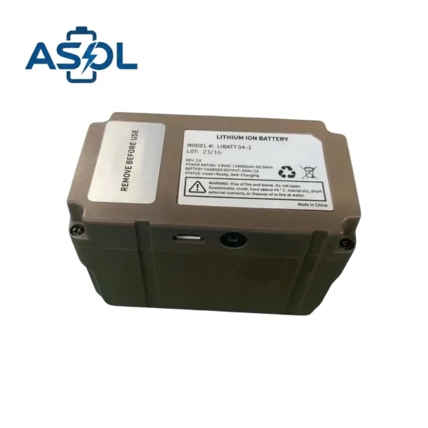ASOL 18650 1S4P 3.6V 13400mAh Lithium-ion Battery Pack for Hunting Equipment