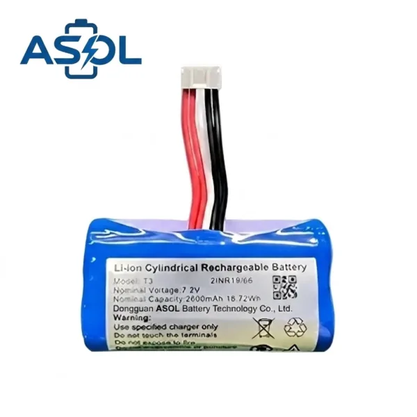 ASOL 18650 2S1P 7.2V 2600mAh Lithium-ion Battery Pack for POS Terminals & Mobile Payment Devices
