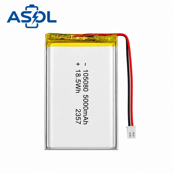 ASOL 105080 3.7V 5000mAh Lithium Polymer Battery Cell