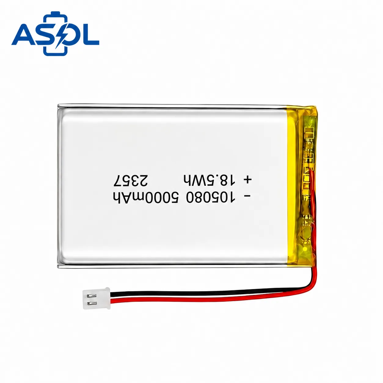 ASOL 105080 3.7V 5000mAh Lithium Polymer Battery Cell - Image 3