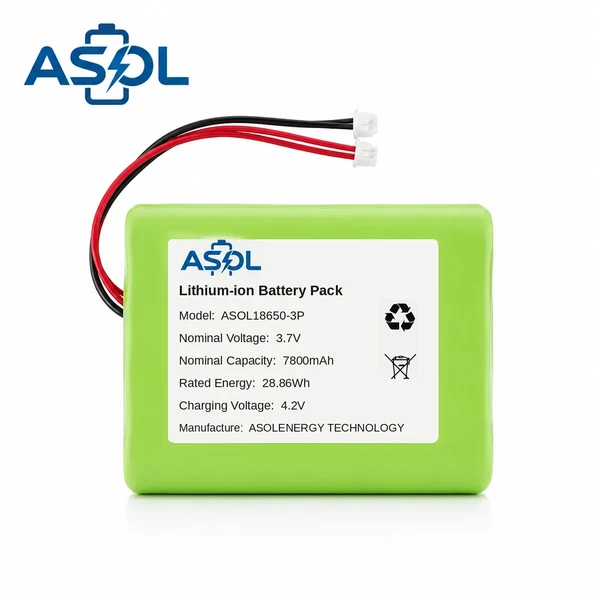 ASOL 18650 3P 3.7V 7800mAh Cylindrical Li-ion Battery Pack