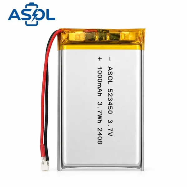 ASOL 523450 3.7V 1000mAh Lithium Polymer Battery Cell