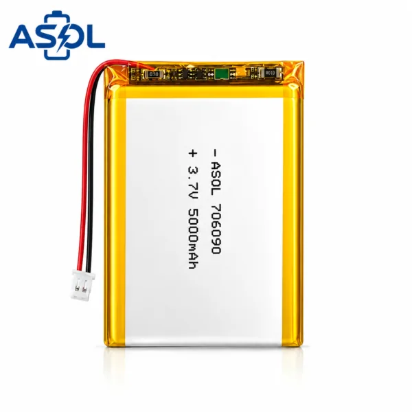 ASOL 706090 3.7V 5000mAh Lithium Polymer Battery Cell