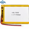 ASOL 706090 3.7V 5000mAh Lithium Polymer Battery Cell