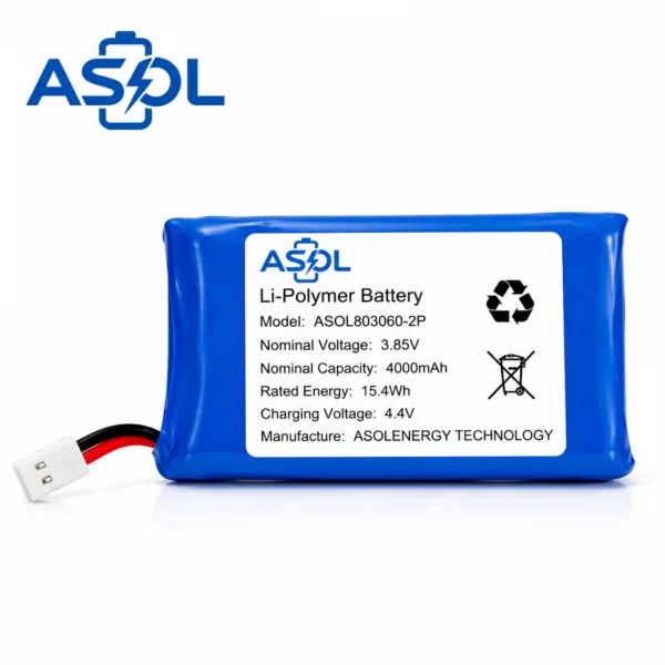 ASOL 803060-2P 3.85V 4000mAh Lithium Polymer Battery Pack