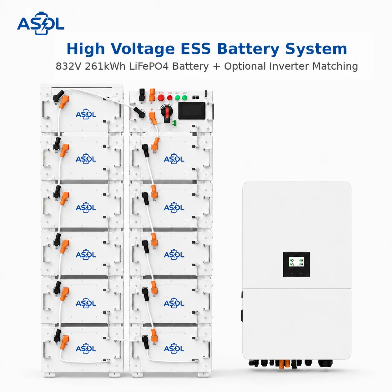 ASOL 832V 261kWh High Voltage ESS Battery System