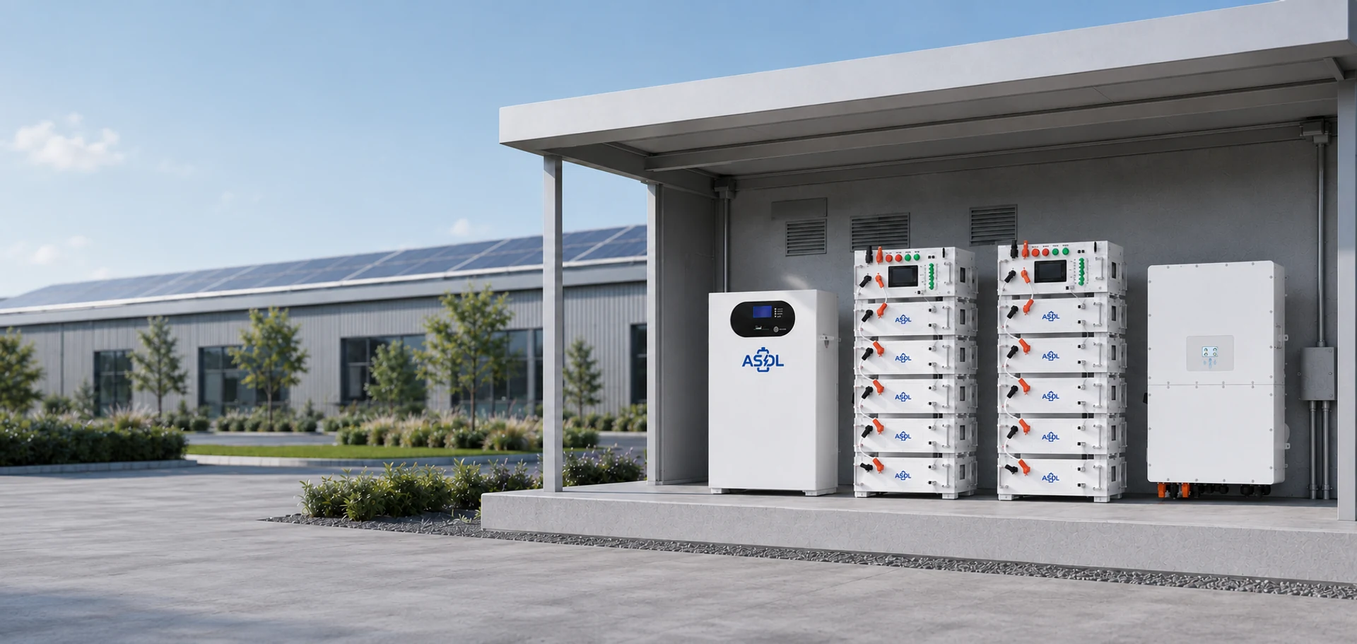 ASOL energy storage systems at the factory campus